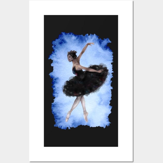 black swan ballerina Wall Art by sharanarnoldart